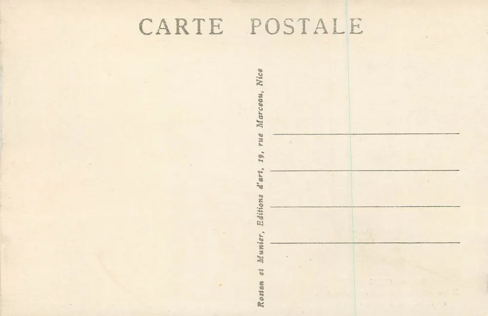 Boulevard de la Croisette et Hôtel Carlton — Cannes — Éditions Munier et Rostan - Verso