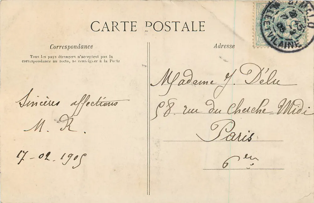 Saint-Malo — A Casa onde nasceu Châteaubriand — Côte d'Émeraude, G.F. - Verso