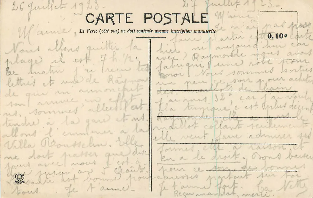 Biarritz - O Farol — Les Basses-Pyrénées, n°1249 - Verso