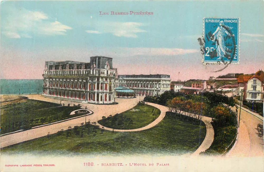 Biarritz - L'Hôtel du Palais — Phototypie Labouche Frères, Toulouse, n°1188 - Recto