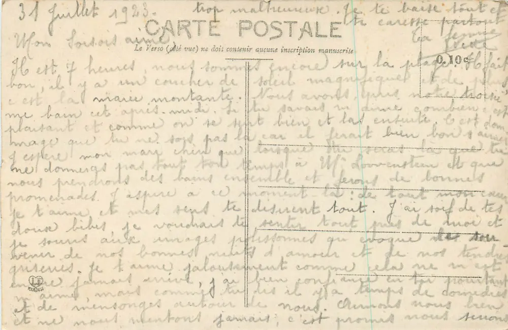 Biarritz - L'Hôtel du Palais — Phototypie Labouche Frères, Toulouse, n°1188 - Verso