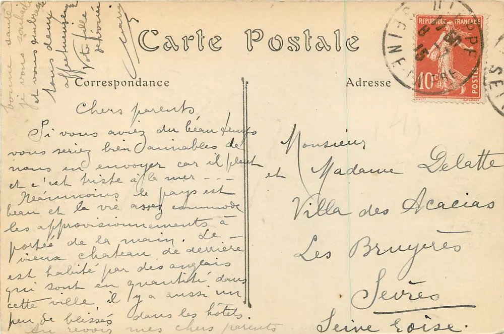 Dieppe — O velho Castelo — ND. Fot. - Verso