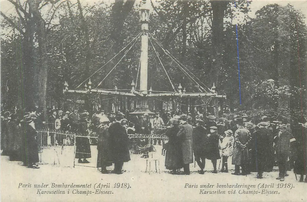 Paris unter Beschuss — Karussell auf den Champs-Élysées — Edition C.E.E. - Vorderseite