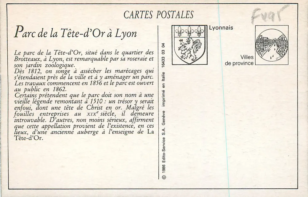 LYON — The Tête d'Or Park — Woman Observing Deer - Back