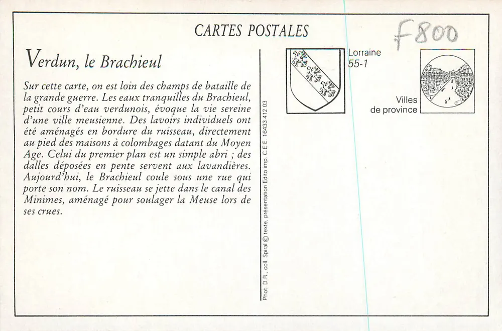 Verdun, o Brachieul — Vista do Brachieul — Edição Edito - Verso