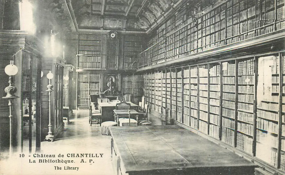 Castelo de Chantilly — A Biblioteca — A.P. - Frente