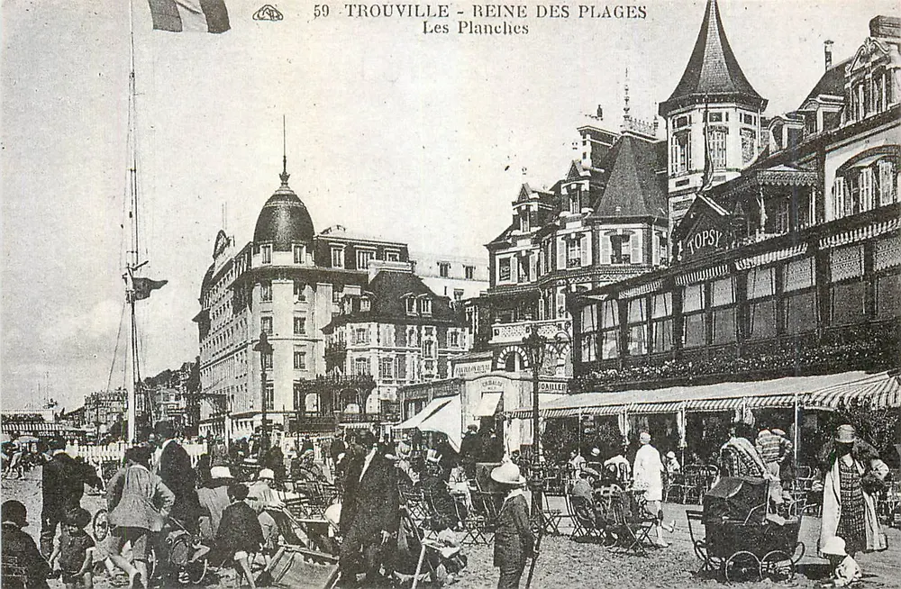 Trouville - Reine des Plages — Les Planches — Éditeur S.A. Genève, n° 59 - Recto