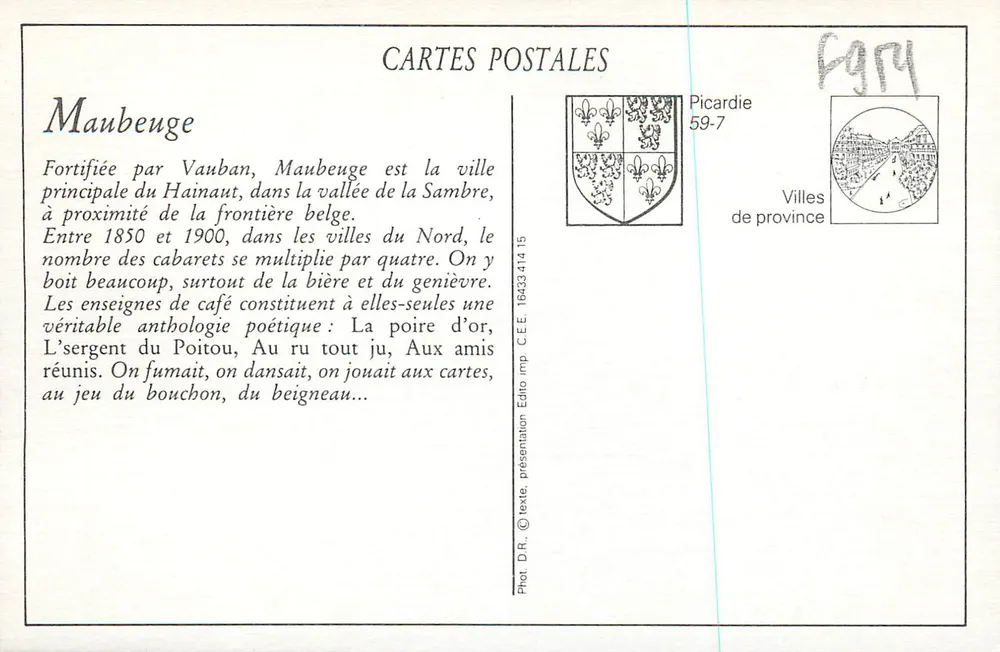 Maubeuge — Una strana insegna — Casa dei Magazzini Uniti, edito da Maubeuge - Verso
