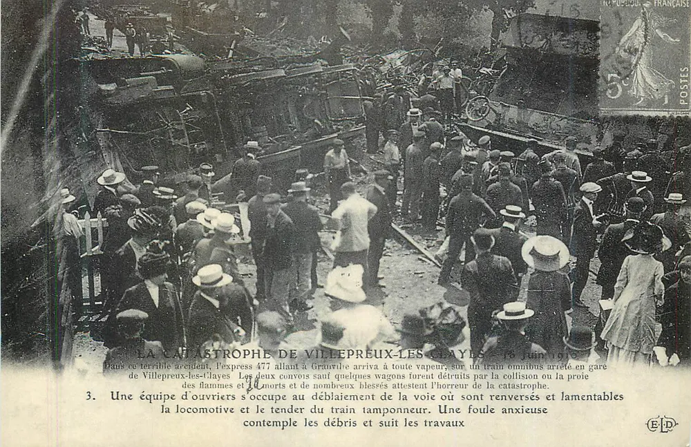 VILLEPREUX-LES-CLAYES의 재난 — 1910년 6월 18일 — L'Aurore 출판 - 앞면
