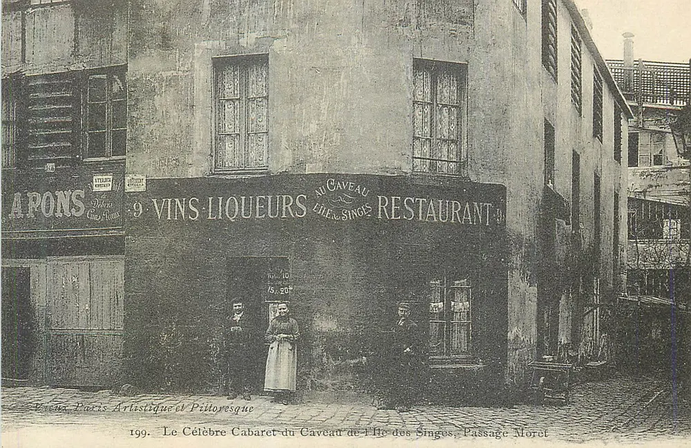 O Célebre Cabaré do Caveau da Ilha dos Macacos — Passage Moret — Vues Paris Artistique et Pittoresque n°199 - Frente