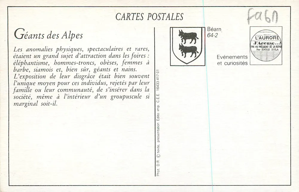 Giganci Alp — Lilliputienci — Wydanie C.E.E. - Rewers