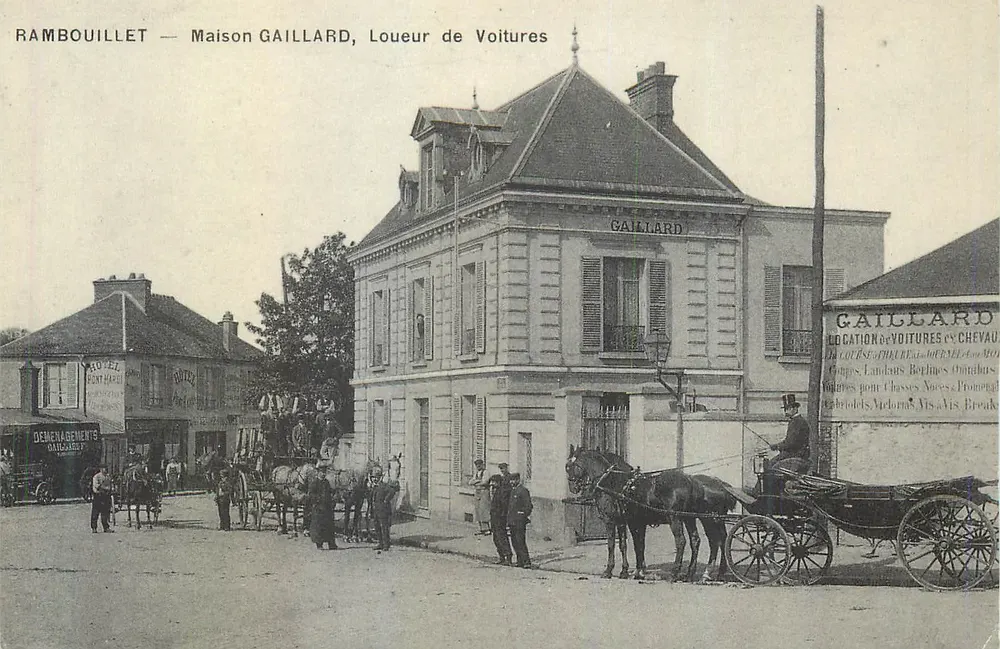 Rambouillet — Maison Gaillard, Loueur de Voitures — Éditeur C.E.E. Genève - Anverso