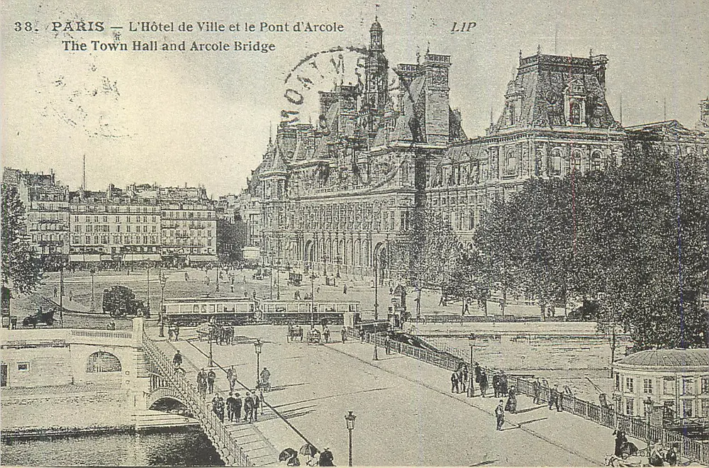 PARIS — O Hôtel de Ville e o Pont d'Arcole — LIP - Frente