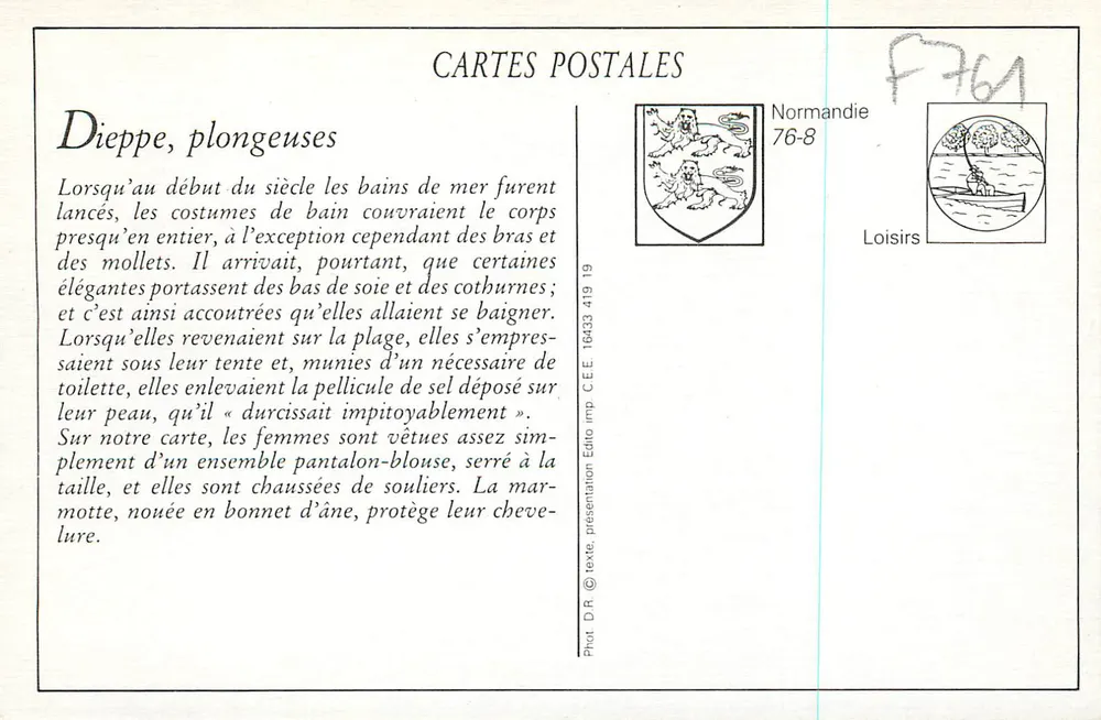 Dieppe — Divers — A nice dive — LL. - Back