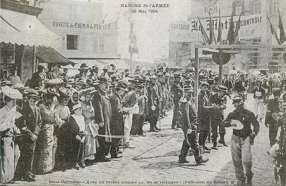 सेंट-जर्मेन में सेना की प्रदर्शनी — 29 मई 1904 — कंपनी सी. एल. के छापा - आगे