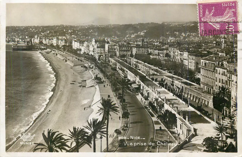 Vista tirada do Castelo — Nice — Editor Munier, n° 926 - Frente
