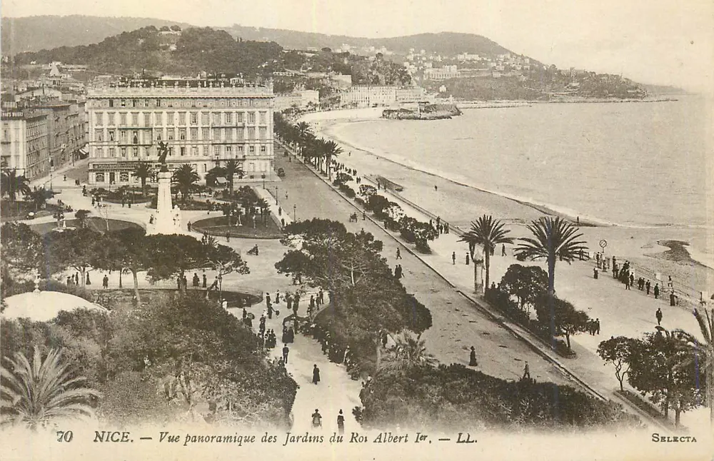 NICE — Panoramablick auf die Jardins du Roi Albert Ier — SELECTA - Vorderseite