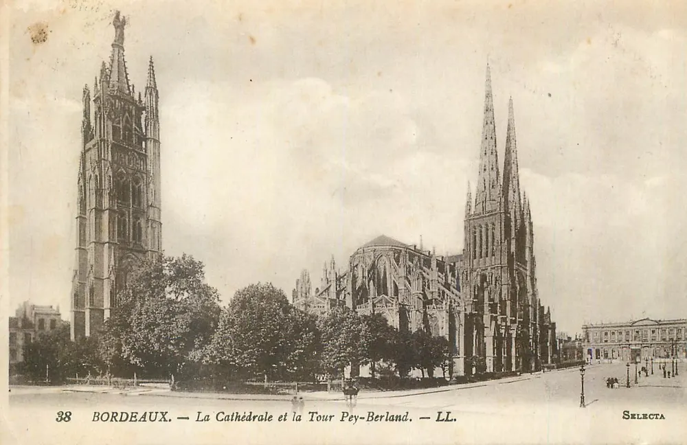 Bordeaux — Die Kathedrale und Turm Pey-Berland — Selecta, n°38 - Vorderseite
