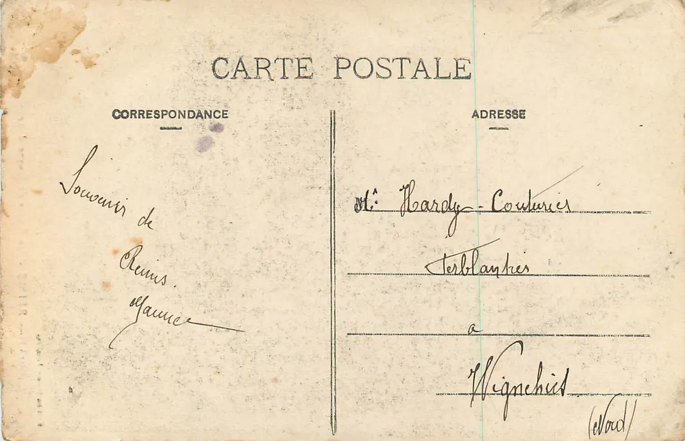 Reims — A Estátua de Joana d'Arc — Edição Reims T. 133 - Verso
