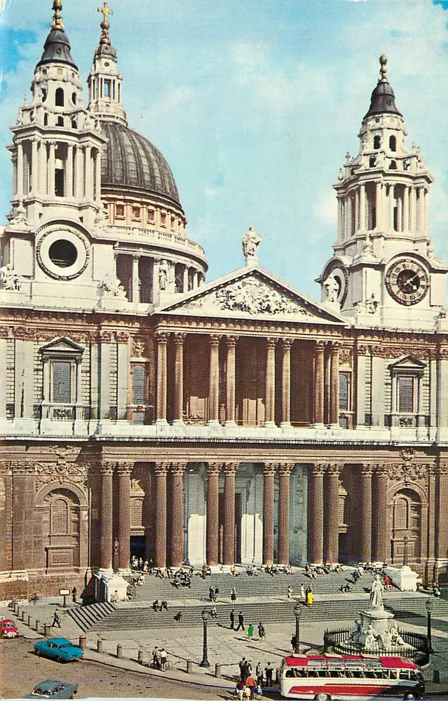 Catedral de São Paulo, LONDRES — série fotográfica colorida — editor The Photographic Greeting Card Co. Ltd., Londres, n° 164 - Frente