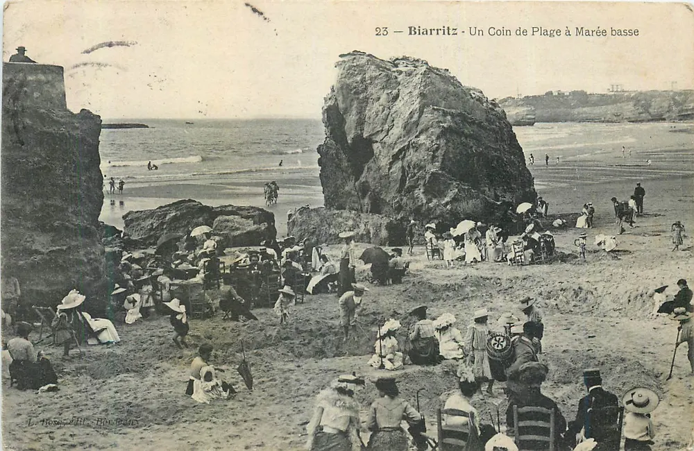 Biarritz - Um Canto de Praia com Maré Baixa — L. Hossé, Editor, n°23 - Frente