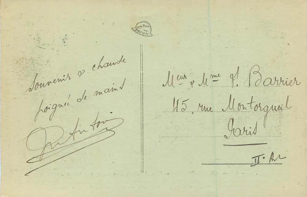 Berck-Plage — Dunas avançadas pela maré — T.G. 586 - Verso