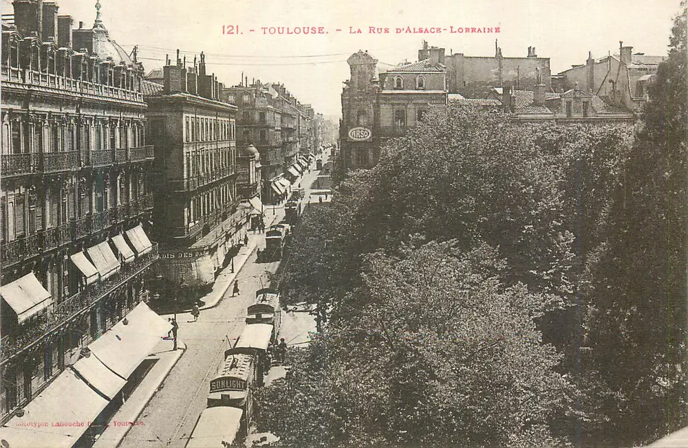 Toulouse — A Rue d'Alsace-Lorraine — Fototipia Lanouche, n°121 - Frente