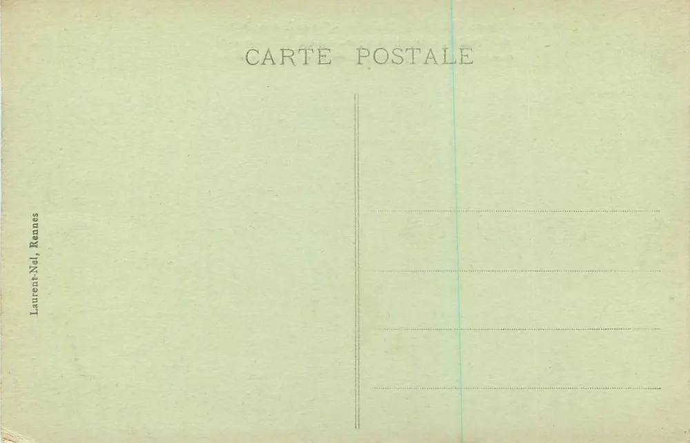 Rennes - Le Thabor - Entrada da Rue de Paris — escada reconstruída em 1902 — série 4491, editor Laurent-Nel - Verso