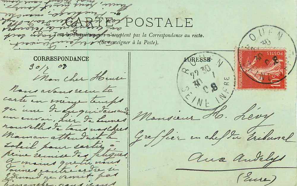 Rouen — Torre de São André — LL. n°22 - Verso