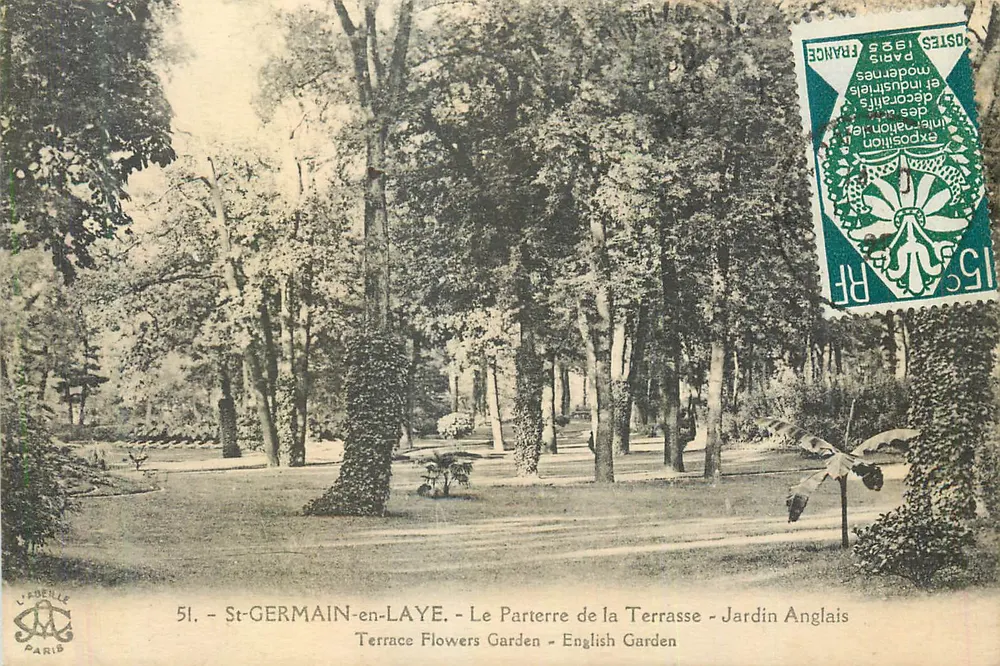St-GERMAIN-en-LAYE - O Parterre da Terrasse - Jardim Inglês — L'Abelle, Paris, n°51 - Frente