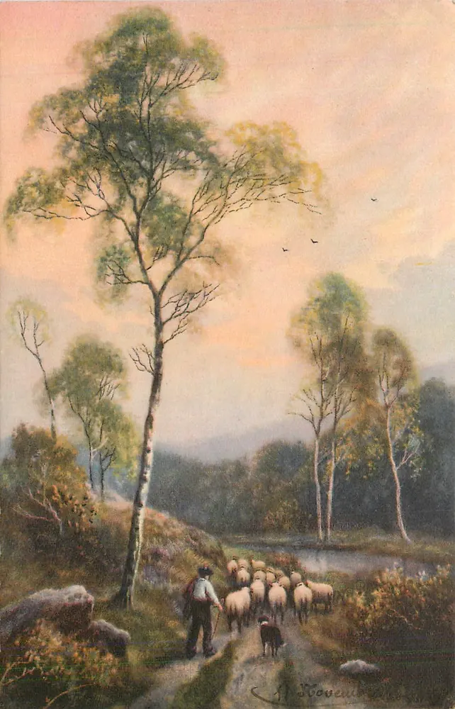 Pastoral Landscape with Shepherd and Flock — H. Stoveneur — series 366/III - Front
