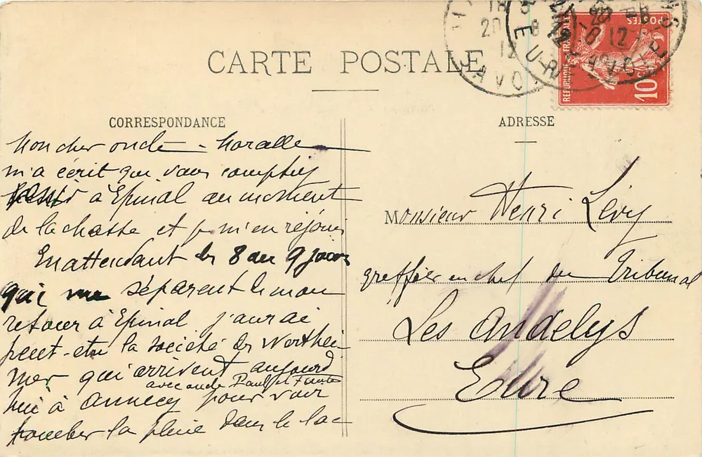 Der Große Hafen — See von Bourget — Aix-les-Bains (Savoie) — Verlag L. Grimal, Chambéry, Nr. 1389 - Rückseite