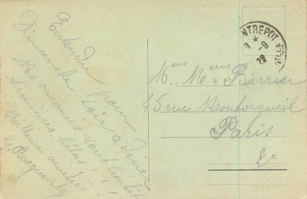 Nancy, Praça Stanislas — Grades em ferro forjado por Jean Lamour (século XVIII) — Editor: Bonjour & Fils, N°14 - Verso