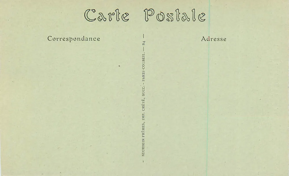 METZ — O Marquês Fabert — Editor Neurdein Frères, Paris - Verso