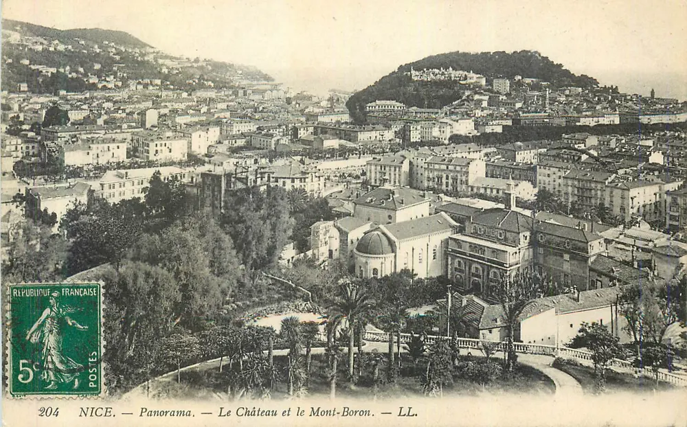 Nice — Panorama — O Castelo e o Monte Boron — LL. — N° 204 - Frente
