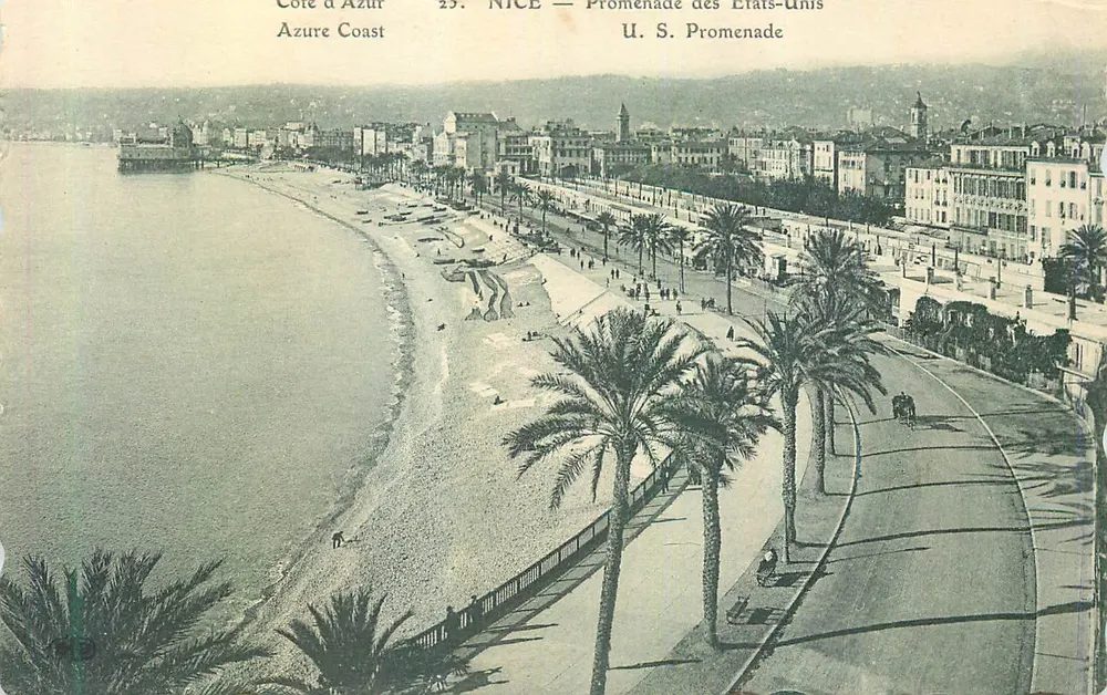 Nice — Promenade dos Estados Unidos — Edição Fairraz, Nice - Frente