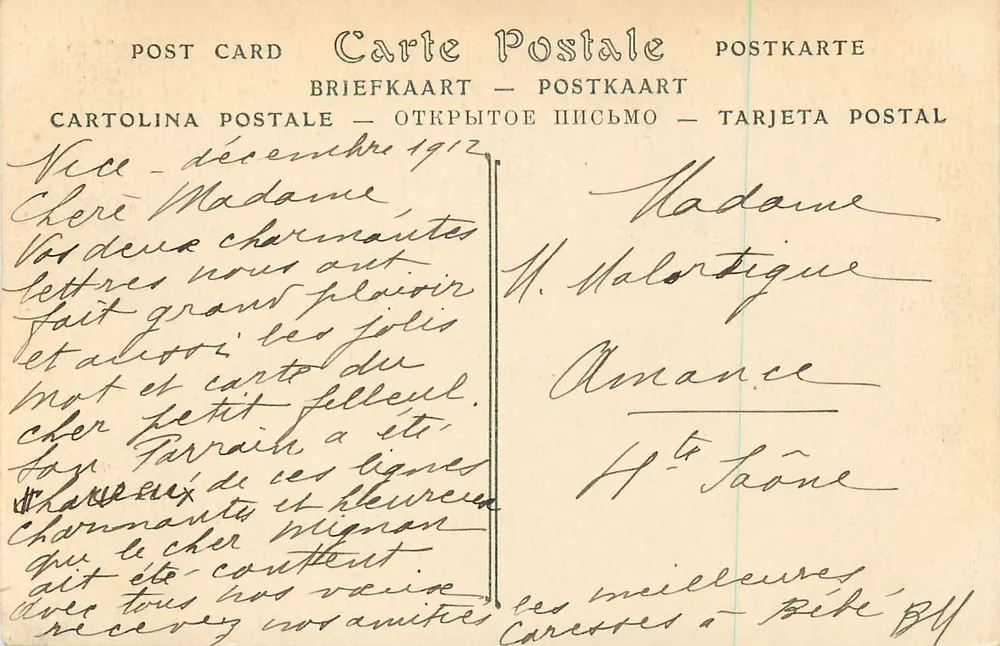Nice — Vue prise du Mont Boron, entre les Pins — ND, n° 354 - Verso