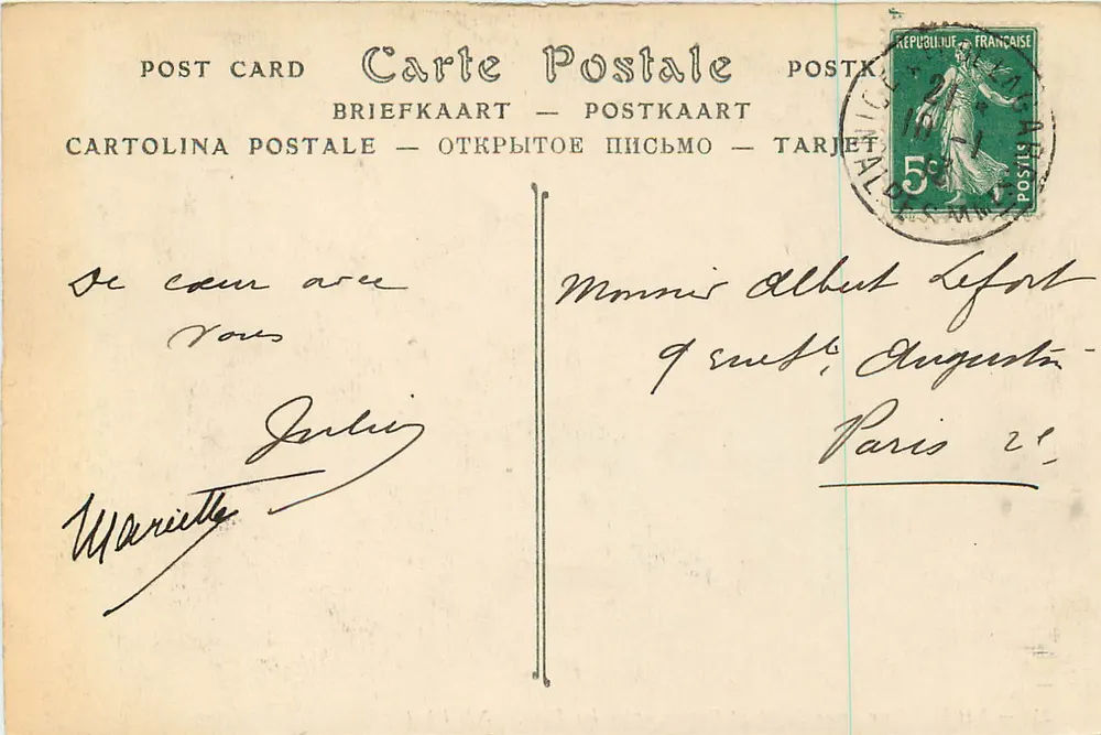 NICE — Ansicht von Mont Boron, zwischen den Kiefern — ND Fotografie n° 353 - Rückseite