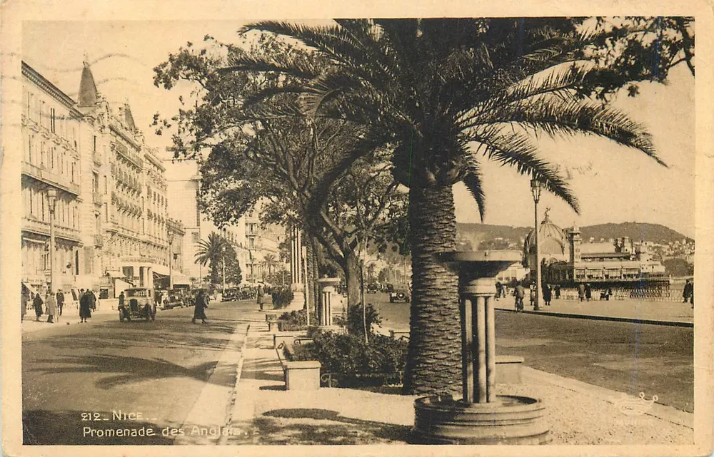 Promenade dos Ingleses — Nice — Edição artística Wilson, n° 212 - Frente