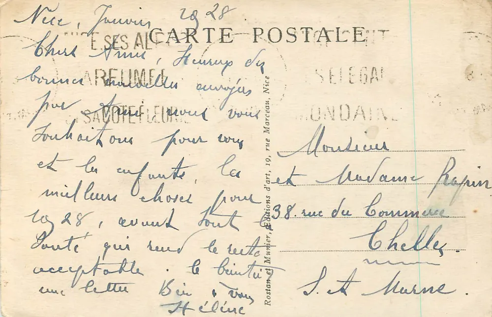 Nice – Hôtel Ruhl et Promenade des Anglais – RM - Verso