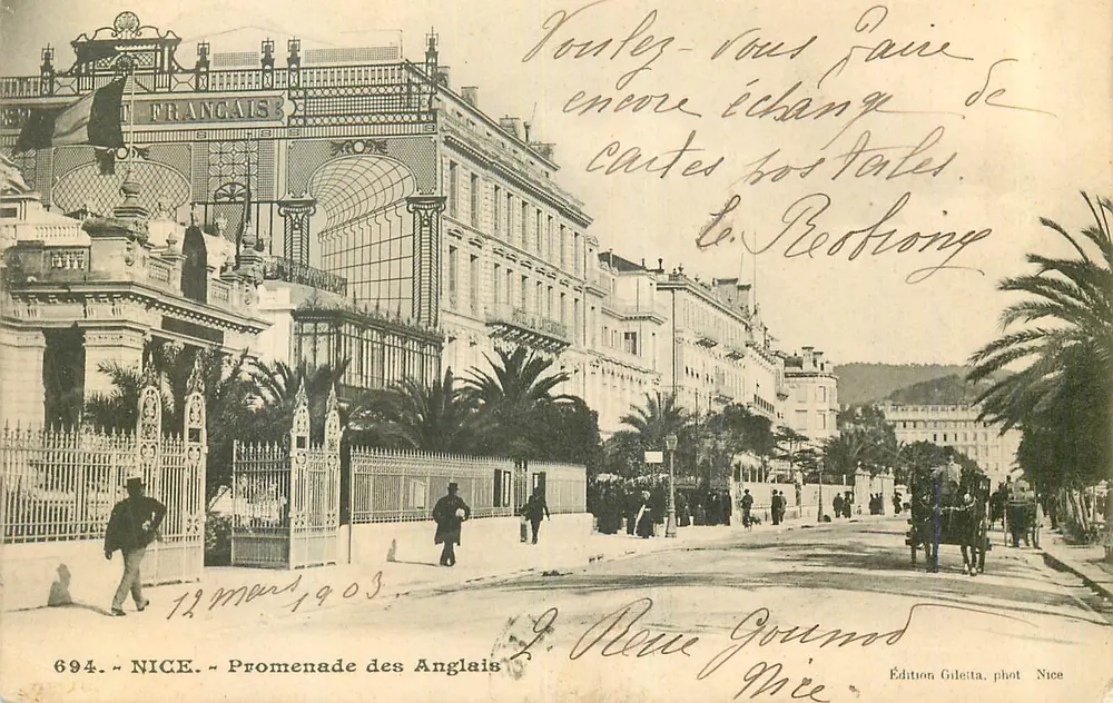 Nice — Promenade dos Ingleses — Editor Gileita, fot. Nice, n° 694 - Frente