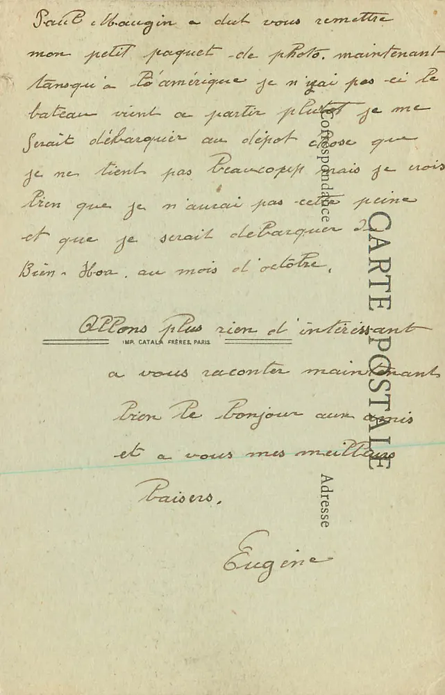Nice - La Promenade des Anglais — S.F., Paris - Verso
