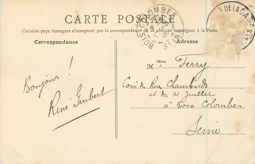 NICE - A Promenade dos Ingleses — B. F., PARIS, n°45 - Verso