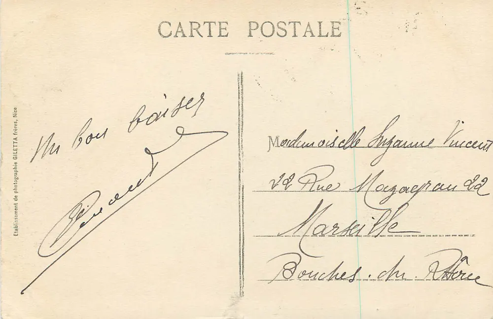 NICE — Palais de la Jetée et Promenade des Anglais — Édition Gilletta n°140 - Verso