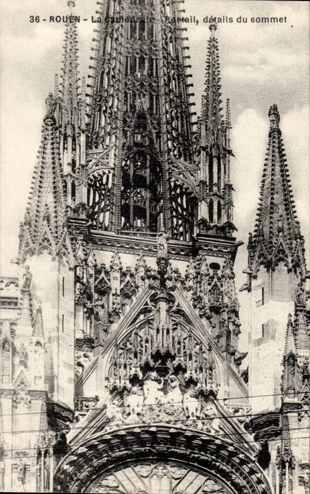 Rouen - Katedra - Portal, szczegóły szczytu - Awers