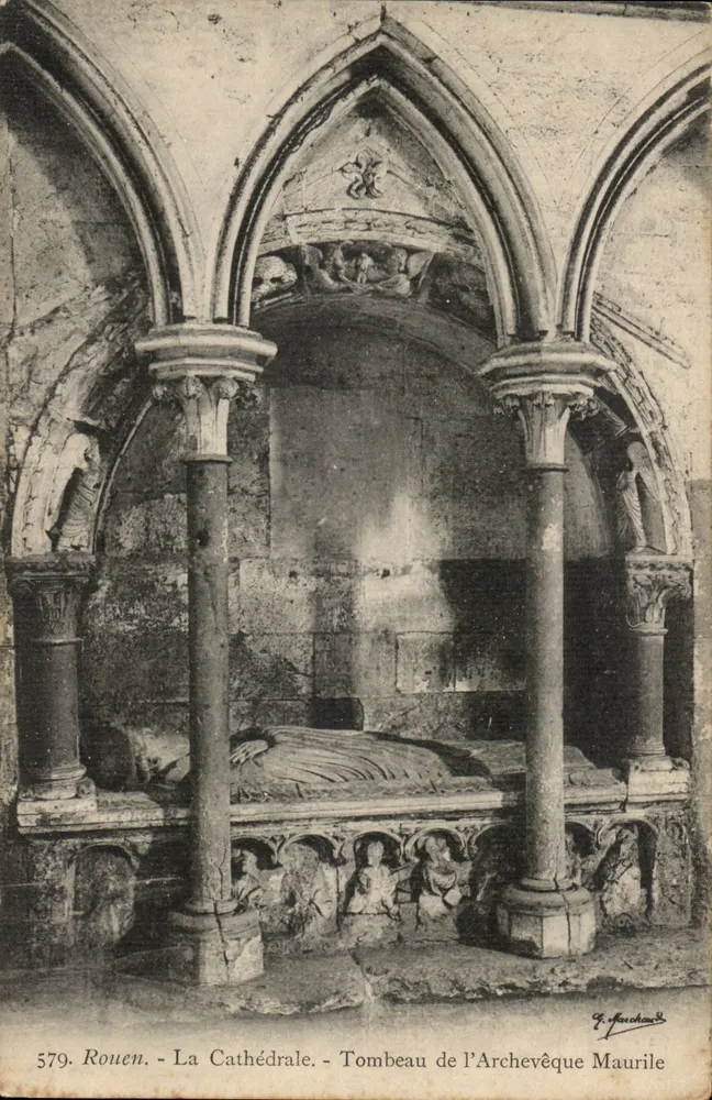 Rouen - La Cathédrale - Tombeau de l'Archevêque Maurile — F. Fauchon, n° 579 - Recto