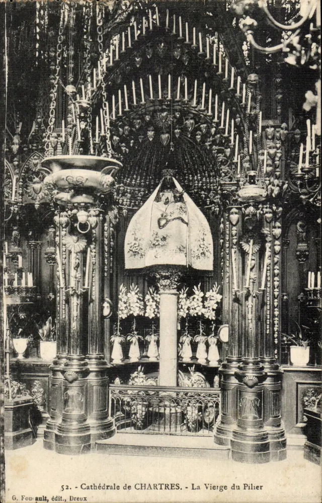 Catedral de Chartres — A Virgem do Pilar — G. Fouault, editor, Dreux - Frente