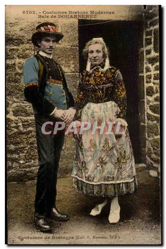 Trajes Bretões Modernos — Balé de DOUARNENEZ — Editor E. Hamonic, n° 6702 - Frente
