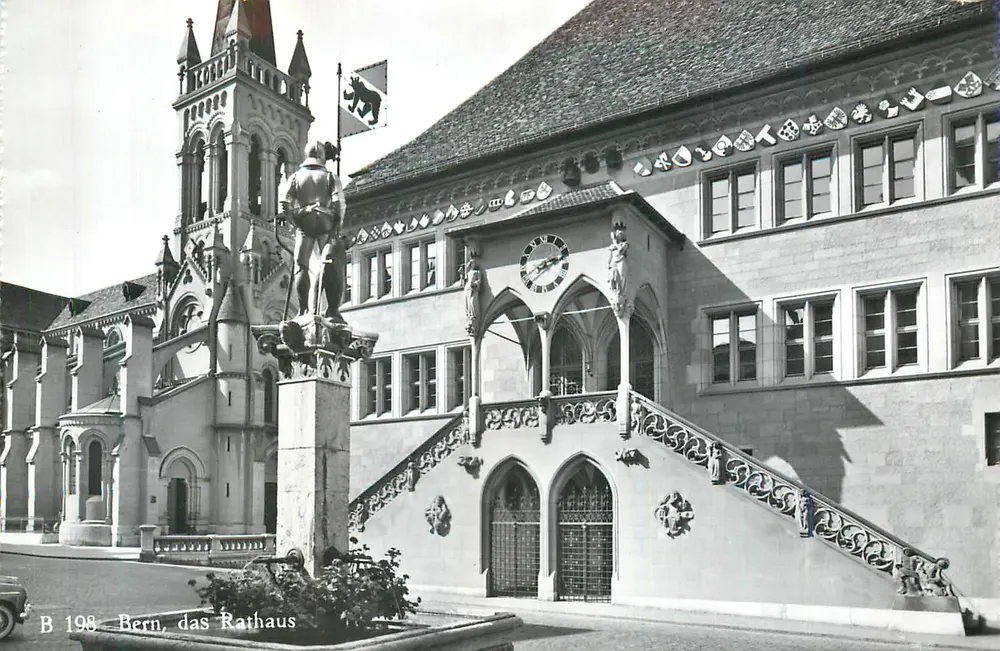 बर्न, राथाउस — प्रकाशक A. Boss & Co., Schönbühl b/Bern, श्रृंखला संख्या B 198 - आगे