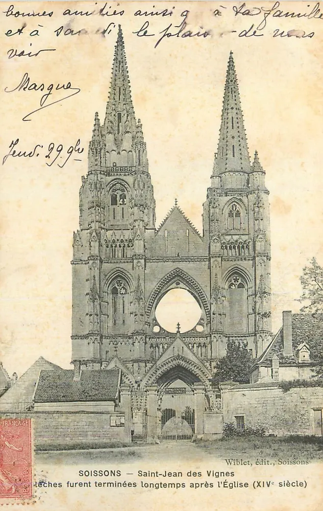 Soissons — Saint-Jean des Vignes — Wiblet, editora, Soissons - Frente